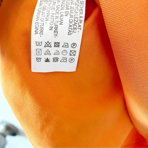 ZARA Orange Halter Ruched Mini Dress - Picture 13 of 13